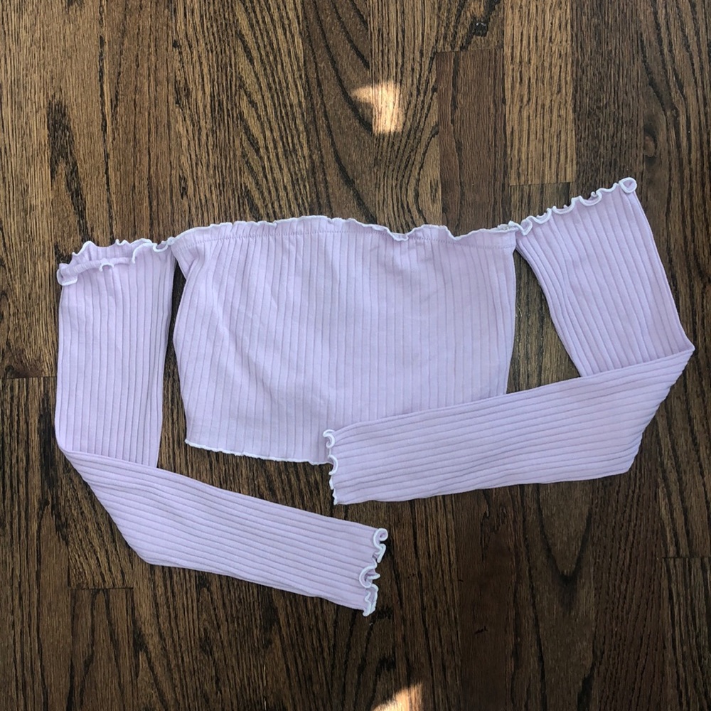Purple off the shoulder top